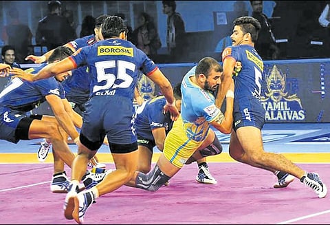 புரோ கபடியில் கடைசி ஆட்டத்தை ‘டை’யுடன் முடித்தது தமிழ் தலைவாஸ்