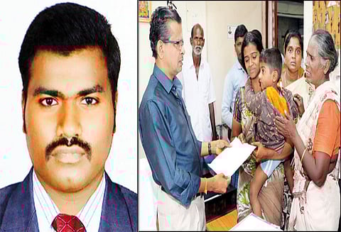 வாலாஜா வாலிபர் வெளிநாட்டில் குத்திக்கொலை - உடலை மீட்டு தரக்கோரி கலெக்டர் அலுவலகத்தில் மனைவி மனு