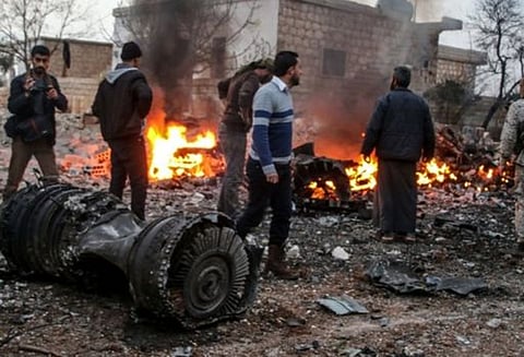 சிரியாவில் ரஷியாவின் போர் விமானம் சுட்டு வீழ்த்தப்பட்டது, அல்-கொய்தா கிளை பொறுப்பு ஏற்பு