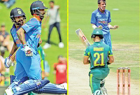 தென்ஆப்பிரிக்காவை 118 ரன்னில் சுருட்டியது 2–வது ஒருநாள் போட்டியில் இந்திய அணி அபார வெற்றி