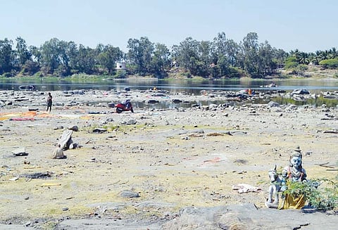 மேட்டூர் கிழக்கு கரை கால்வாய் தண்ணீர் இல்லாமல் வறண்டது