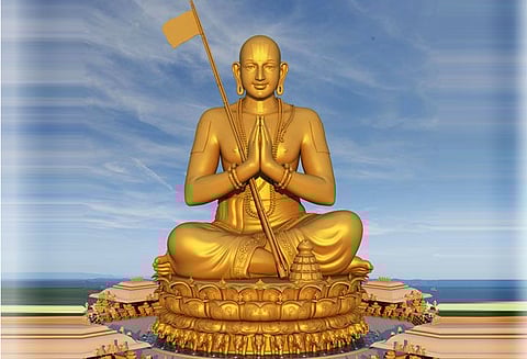 இந்துத்துறவி ராமானுஜருக்கு 216 அடி உயர வெண்கல சிலை