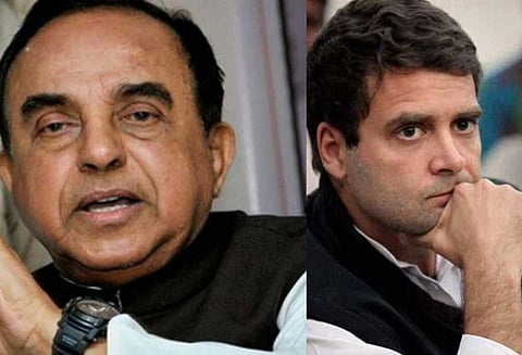 காங்கிரஸ் தலைவர் ராகுல் காந்தி கொக்கையின் பயன்படுத்துகிறார் - சுப்பிரமணியன் சாமி சொல்கிறார்