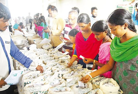 பெரம்பலூரில் பாரம்பரிய விதைத்திருவிழா விவசாயிகள், பொதுமக்கள் ஆர்வத்துடன் வாங்கி சென்றனர்