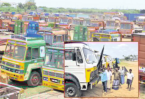 நாடு முழுவதும் 3-வது நாளாக போராட்டம் நீடிப்பு லாரிகள் வேலைநிறுத்தம் தீவிரம் அடைகிறது