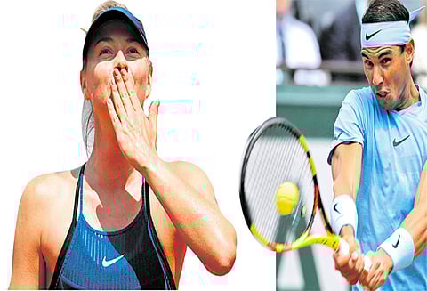 பிரெஞ்ச் ஓபன் டென்னிஸ்: ரபெல் நடால், ஷரபோவா 4-வது சுற்றுக்கு தகுதி