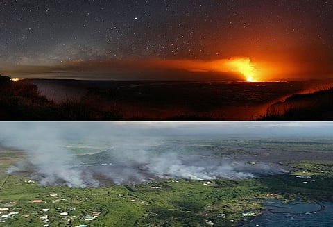 ஹவாய் எரிமலை வெடிப்பு: 1 நாளில் 500 முறை நிலநடுக்கம், 8000 அடிக்கு எழுந்த புகை மண்டலம்