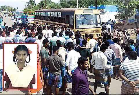 பள்ளி வளாகத்தில் மயங்கி விழுந்த 8-ம் வகுப்பு மாணவி சாவு