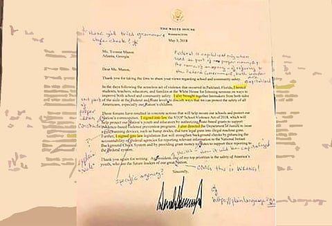 அமெரிக்க ஜனாதிபதியை கிண்டலடித்த ஆசிரியை!