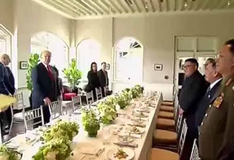 இரு நாட்டுத் தலைவர்கள் சந்திப்பில் மதிய உணவு பட்டியல் மேற்கத்திய,ஆசிய உணவுகள்