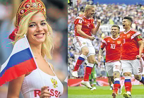 தொடக்க ஆட்டத்தில் ரஷியா அசத்தல் வெற்றி