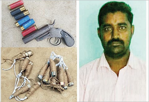 அந்தியூர் அருகே உரிமம் இல்லாமல் கைத்துப்பாக்கி வைத்திருந்த வாலிபர் கைது