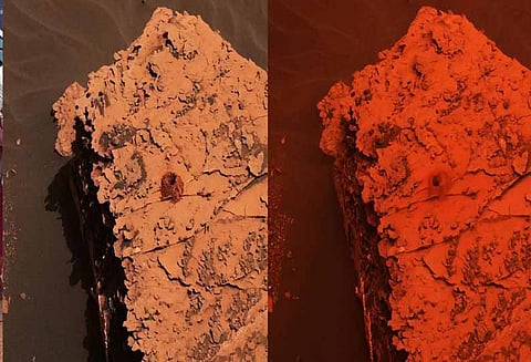 புழுதி புயலால் நிறம் மாறிய செவ்வாய் கிரகம்