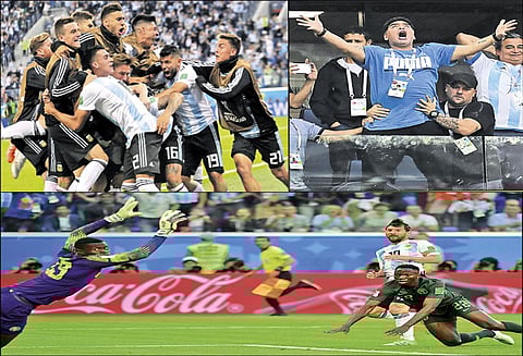 2-1 கோல் கணக்கில் நைஜீரியாவை சாய்த்து: அடுத்த சுற்றுக்குள் அடியெடுத்து வைத்தது அர்ஜென்டினா