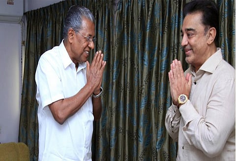 கேரள முதல் மந்திரி பினராயி விஜயனுடன் கமல் ஹாசன் சந்திப்பு