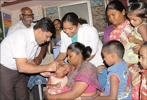 1,148 மையம் அமைத்து சொட்டு மருந்து வினியோகம்