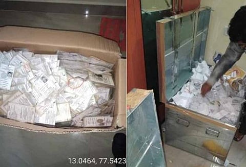 கர்நாடக தேர்தல்: பறிமுதல் செய்யப்பட்ட வாக்காளர் அடையாள அட்டை போலி அல்ல - தேர்தல் ஆணையம்