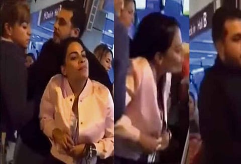 ஏமாற்றி விட்டு வேறொரு பெண்ணுடன் சுற்றுலா செல்ல இருந்த கணவனை விமான நிலையத்தில் பிடித்த பெண்