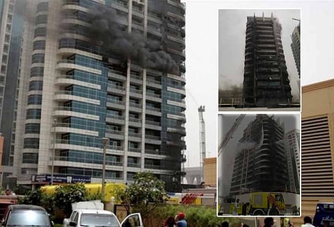 துபாய் மரினா பகுதியில் உள்ள 15 மாடி குடியிருப்பு கட்டிடத்தில் பயங்கர தீ விபத்து