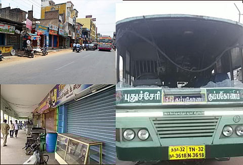 கடலூர் மாவட்டம் முழுவதும் கடைகள் அடைப்பு பஸ்கள் மீது கல்வீசிய 15 பேர் கைது