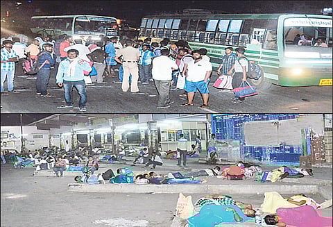 போதிய பஸ்கள் இயக்கப்படாததால் பயணிகள் சாலை மறியல்