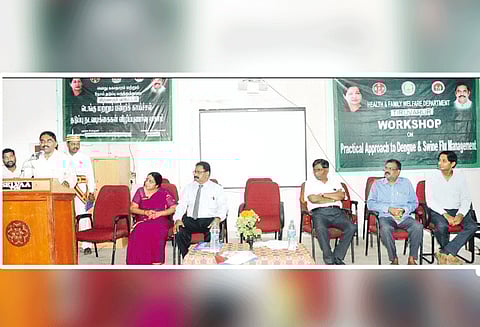 காய்ச்சல் பாதிப்புக்கு சிகிச்சை அளிக்கும்போது டாக்டர்கள் முன் எச்சரிக்கையுடன் செயல்படுவது அவசியம் கலெக்டர் நிர்மல்ராஜ் அறிவுறுத்தல்