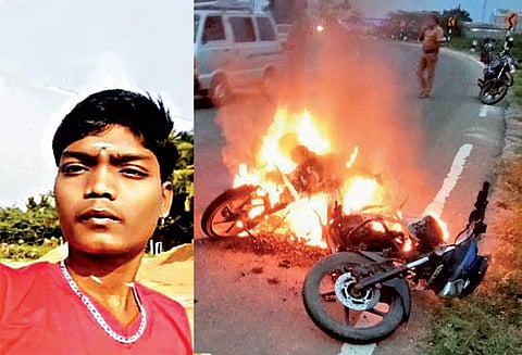 மதுரையில் பழிக்குப் பழியாக பயங்கரம்: வாலிபரை கொன்று நடுரோட்டில் உடல் எரிப்பு 7 பேர் கைது