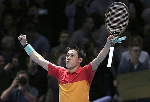 ஏ.டி.பி. இறுதி சுற்று டென்னிஸ்: பெடரரை வீழ்த்தினார், நிஷிகோரி