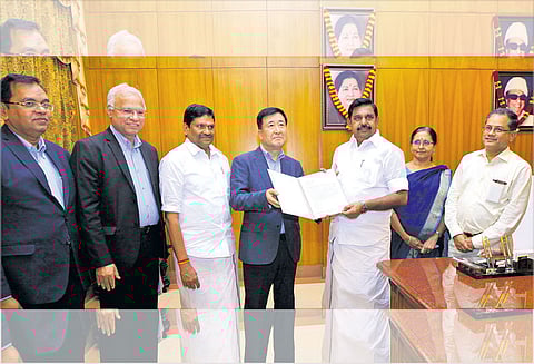 ஸ்ரீபெரும்புதூரில் உள்ள ஹூண்டாய் நிறுவனத்தை ரூ.7 ஆயிரம் கோடியில் விரிவுபடுத்த திட்டம் எடப்பாடி பழனிசாமியுடன் தலைமை நிர்வாகி சந்திப்பு