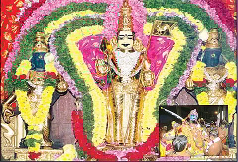 கந்தசஷ்டி விழாவையொட்டி சேலம் முருகன் கோவில்களில் சூரசம்ஹாரம் - திரளான பக்தர்கள் சாமி தரிசனம்