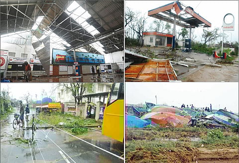 தூக்கி வீசப்பட்ட படகுகள் தூள், தூளான மின்கம்பங்கள் - கஜா புயலுக்கு தனித்தீவாக மாறிய வேதாரண்யம்