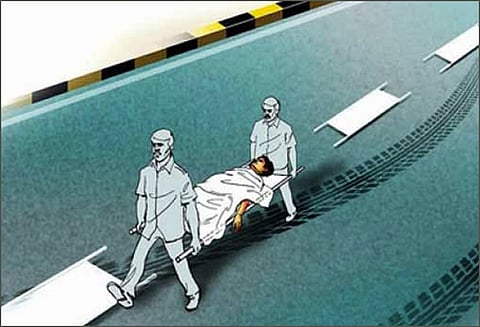 உத்திரமேரூர் அருகே மோட்டார் சைக்கிள் விபத்தில் தொழிலாளி பலி