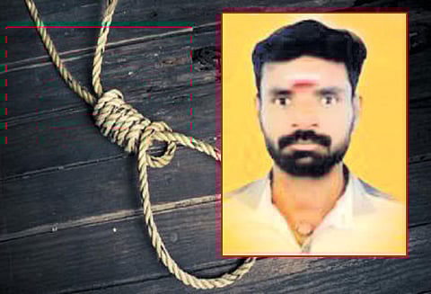 குடும்பம் நடத்தவர மனைவி மறுப்பு: வாலிபர் தூக்குப்போட்டு தற்கொலை