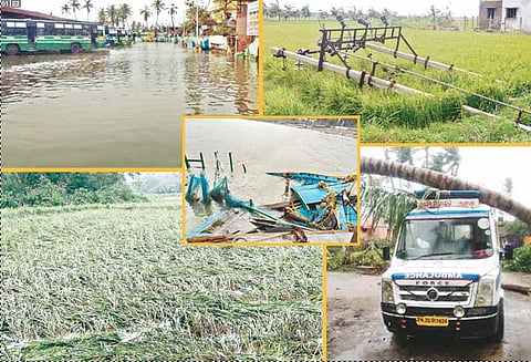 பட்டுக்கோட்டையில்: 9 நாட்களாக மின்சாரம் இல்லாததால் இருளில் மூழ்கிய 200 கிராமங்கள் - கொட்டும் மழையால் நிவாரண பணிகள் பாதிப்பு