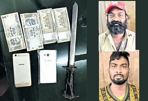 ஓட்டேரியில் மது குடிக்க பணம் தேவைப்பட்டதால் வழிப்பறி; 2 பேர் கைது