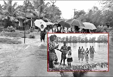 வீரசோழன் ஆற்றில் உடைப்பு: வீடு-வயல்களை தண்ணீர் சூழ்ந்தது