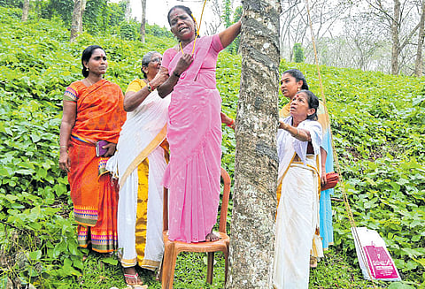 பெண்கள் அனுமதியை எதிர்த்து பெண் தற்கொலை முயற்சி