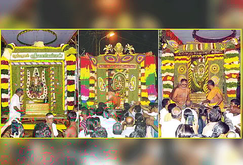 நவராத்திரி விழா: தூத்துக்குடியில் அம்மன் சப்பரங்கள் ஊர்வலம்