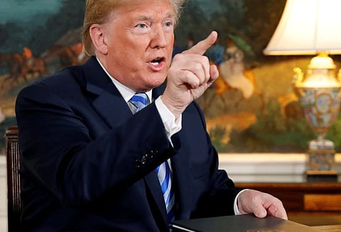 அடுத்த மாதம் 5-ந் தேதி முதல் ஈரான் மீதான பொருளாதார தடை தீவிரமாக அமல் - டிரம்ப் அறிவிப்பு