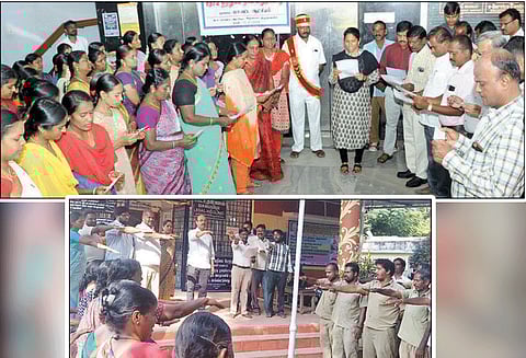 கிருஷ்ணகிரி, பர்கூரில் தேசிய ஒற்றுமை நாள் உறுதிமொழி ஏற்பு