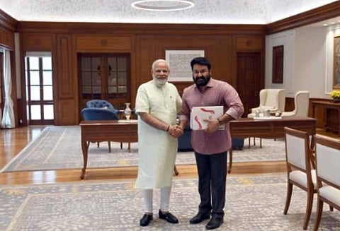 பிரதமர் மோடியுடன், நடிகர் மோகன்லால் சந்திப்பு புதிய கேரளாவை உருவாக்க பிரதமர் உறுதி