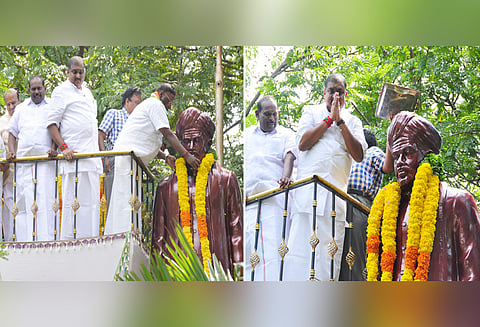 வ.உ.சி. பிறந்த நாள் விழா: சிலைக்கு மாலை அணிவித்து தலைவர்கள் மரியாதை