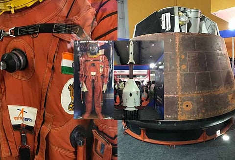 விண்ணுக்கு 3 மனிதர்களை அனுப்பும் இந்தியா: காட்சிக்கு வைக்கப்பட்ட விண்வெளி உடை