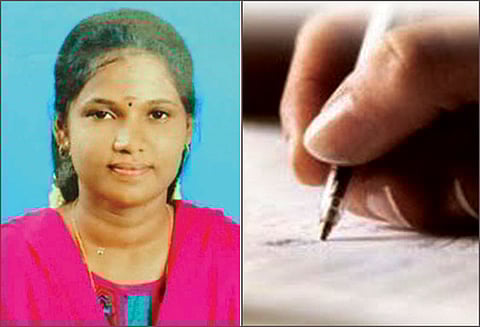 தற்கொலை செய்த பெண் போலீஸ் ஏட்டு எழுதிய பரபரப்பு கடிதம் சிக்கியது