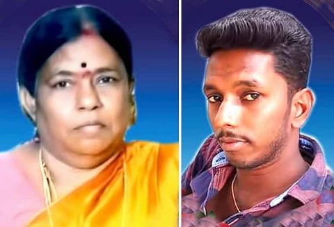 டயர் வெடித்ததால் கார் கவிழ்ந்து தாய்-மகன் பலி; தந்தை படுகாயம்