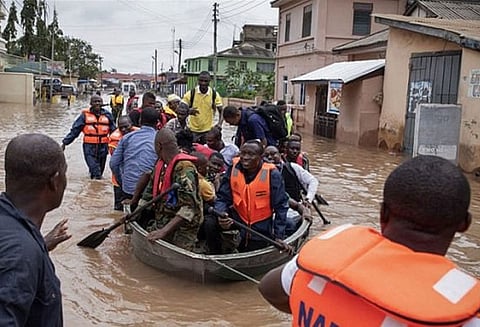 கானாவில் கனமழை: வெள்ளத்தில் சிக்கி 34 பேர் பலி