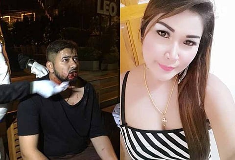 வம்பிழுத்த இந்திய வாலிபரை விரட்டி விரட்டி உதட்டை கடித்து எடுத்த பெண்