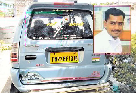 கந்தர்வகோட்டை அருகே தி.மு.க. நிர்வாகியை காரில் கடத்திய கும்பல்