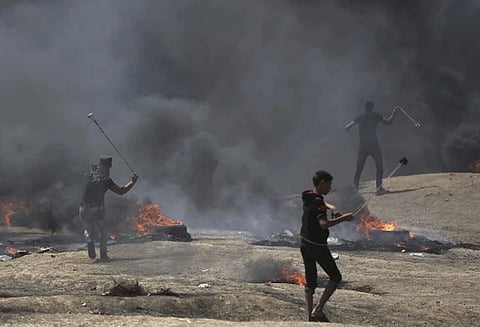 காசா எல்லையில் போராட்டம்: இஸ்ரேல் துப்பாக்கிச்சூட்டில் பாலஸ்தீனியர் உயிரிழப்பு