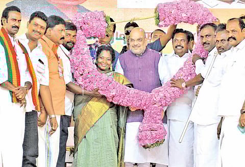 தமிழகத்தில் 30 தொகுதிகளுக்கு மேல் வெற்றி பெறுவோம் அமித்ஷா பேச்சு